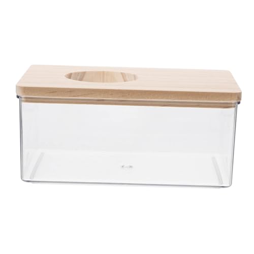 BESPORTBLE Hamster Sandbad Box Aus Acryl Mit Holzabdeckung Transparente Badeschale Für Kleine Tiere Wie Hamster Zwerghamster Mäuse Und Rennmäuse Mehrzweck-Toilette Und Sandbad Für BESPORTBLE Hamster Sandbad Box Aus Acryl Mit Holzabdeckung Transparente Badeschale Für Kleine Tiere Wie Hamster Zwerghamster Mäuse Und Rennmäuse Mehrzweck-Toilette Und Sandbad Für von BESPORTBLE