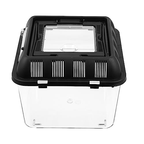 BESPORTBLE Kasten Kletterbox für Haustiere pet Supplies haustierbedarf Amphibienzucht Vogelspinnengehege System Frosch Reptilien Zuchtbehälter Ausstellungsbehälter für Haustiere Plastik Black von BESPORTBLE