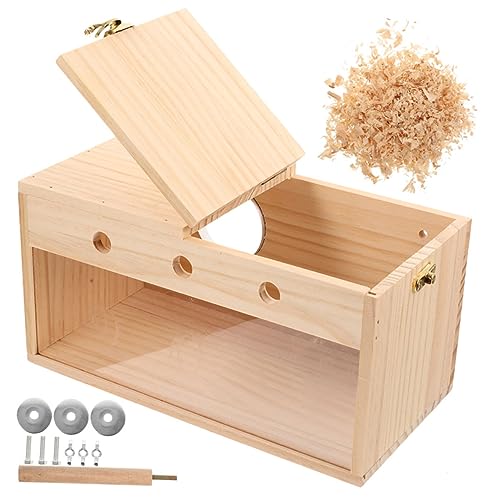 BESPORTBLE Nistkasten Für Sittichnest Vogelhaus Holz Hängendes Nymphensittich-nistkasten Vogelzuchtkasten Sittich Brutkasten Für Garten Balkon von BESPORTBLE