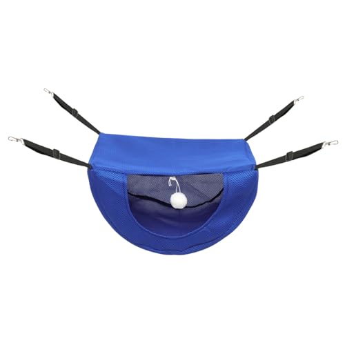 BESPORTBLE Katze Hängematte Böhmisches Katzenbett Dekoration Dekoration Wachtel Wurf haustierbett pet Bed Haustier hängendes Bett Multifunktionales Katzenschlafbett Dickes Sandwich-Netz Blue von BESPORTBLE