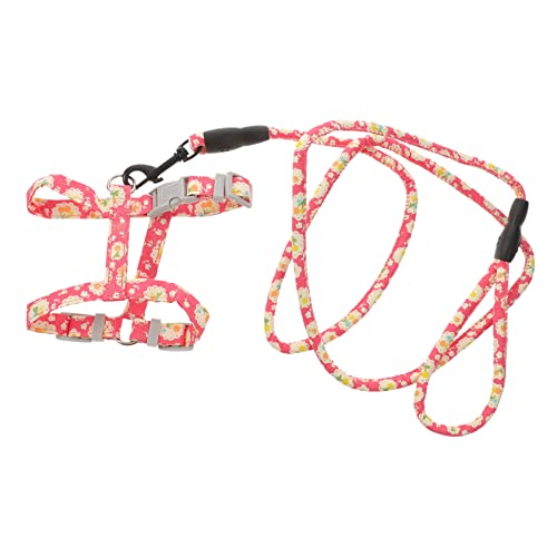 BESPORTBLE Verstellbares Katzen Geschirr Mit Leine Ausbruchsicheres Katzen Geschirr Set Für Große Katzen Pink Cherry Ideal Für Im Freien von BESPORTBLE