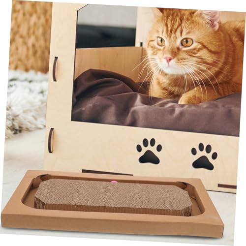 BESPORTBLE Katzen Kratzbrett aus Robustem Karton Kratzfeste Indoor spielmatte Schadstofffreies Kratzspielzeug für Katzen Fördert Aktivität und Schützt Möbel vor Kratzschäden von BESPORTBLE