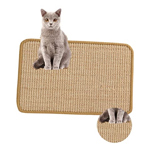BESPORTBLE Katzen Kratzmatte 30x40cm Aus Strapazierfähigem Sisal Lustiger Katzenkratzbaum Und Für Katzen Ideal Für Die Krallenpflege Und Als Katzenmatte Für Zuhause von BESPORTBLE