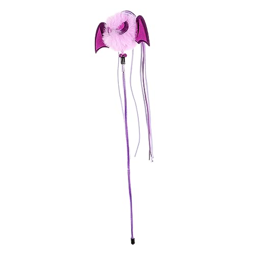 BESPORTBLE Halloween Katzenangel Stick Multifunktionales Katzenspielzeug Für Interaktive Spiele Sicheres Material Leicht Und Tragbar Für Wohnungskatzen Und Kätzchen Purpur Kleines Monster von BESPORTBLE