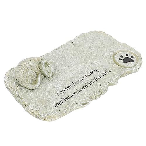 BESPORTBLE Pet Memorial Stein Aus Resin Für Katze Wasserdichtes Gedenkstück Für Garten Dekorativer Grabstein Für Haustiere Pflegeleicht Und Langlebig von BESPORTBLE