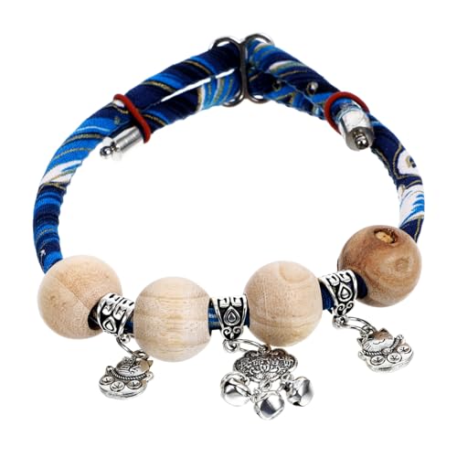 BESPORTBLE Einstellbares Japanisches Katzenhalsband Mit Glocke Weiche Modische Katzenhalskette Mit Holzperlen Für Kleine Kätzchen Zeckenschutz Und BESPORTBLE Einstellbares Japanisches Katzenhalsband Mit Glocke Weiche Modische Katzenhalskette Mit Holzperlen Für Kleine Kätzchen Zeckenschutz Und von BESPORTBLE