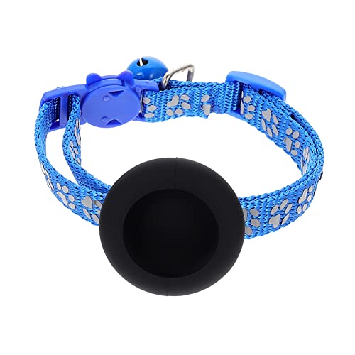 BESPORTBLE Verstellbares Katzenhalsband Aus Nylon Reflektierendes Katzenhalsband mit Air Tag und Glocken für Den Außenbereich von BESPORTBLE