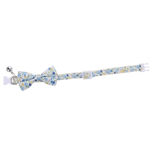 BESPORTBLE Süßes Katzenhalsband Mit Glöckchen Und Fliege Katzenhalsband Verstellbar Halsband Für Haustiere Kätzchen Polyester-Baumwolle Nylon-Material von BESPORTBLE