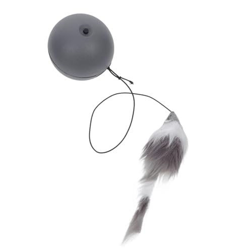 BESPORTBLE Interaktives Katzenspielzeug Elektronischer Spielball Für Katzen Automatisches Fördert Aktives Spielen Tiefgrau Batteriebetrieben Mit Leuchtendem Mäuse-Spielzeug Für von BESPORTBLE