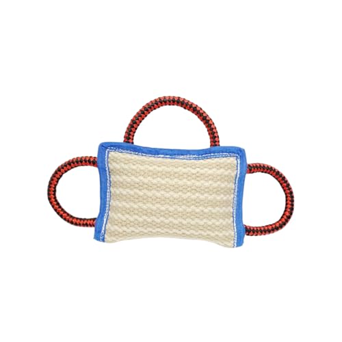 BESPORTBLE Hund Kauen Spielzeug Pet Biss Kissen Für Welpen Robust Jute Material Zahnen Spielzeug 3 Griffe Für BESPORTBLE Hund Kauen Spielzeug Pet Biss Kissen Für Welpen Robust Jute Material Zahnen Spielzeug 3 Griffe Für von BESPORTBLE