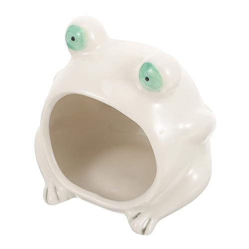 BESPORTBLE Keramik Hamster Haus Versteck Für Hamster Käfige Frosch Form Tierverstecke Hamsterkäfige Kühlendes Nest Für Meerschweinchen Chinchilla BESPORTBLE Keramik Hamster Haus Versteck Für Hamster Käfige Frosch Form Tierverstecke Hamsterkäfige Kühlendes Nest Für Meerschweinchen Chinchilla von BESPORTBLE