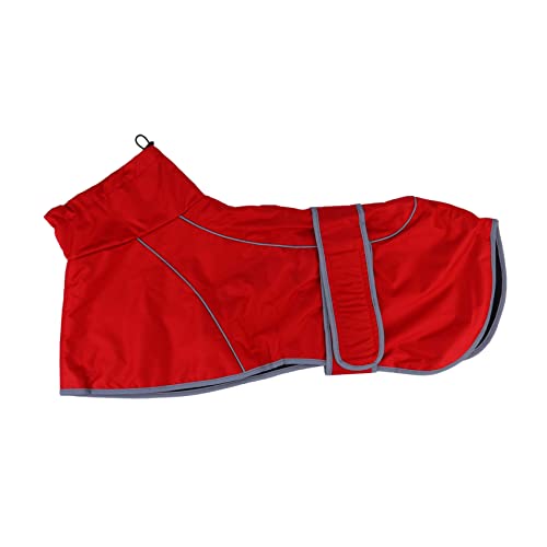 BESPORTBLE Kleidung Für Haustiere Wasserdichter Hunderegenmantel Wasserdichter Anzug Outdoor-Mantel Mit Fleece Gefütterter Hundemantel Blazer Leichte Jacken Rot Draussen Skianzug Polyester von BESPORTBLE