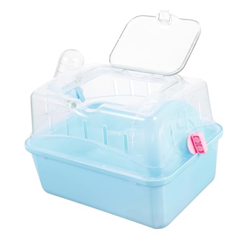BESPORTBLE Kleiner Hamsterkäfig Tragbare Transportbox für Hamster und Kleintiere Outdoor Käfig mit Belüftung für Reisen Wandern und Ausflüge Kunststoffmaterial Blauer BESPORTBLE Kleiner Hamsterkäfig Tragbare Transportbox für Hamster und Kleintiere Outdoor Käfig mit Belüftung für Reisen Wandern und Ausflüge Kunststoffmaterial Blauer von BESPORTBLE