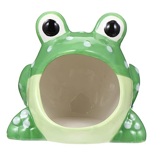 BESPORTBLE Kleines Niedliches Hamsterversteck Aus Cartoon Hütte Für Zwerghamster Ideal Als Schlafhaus Und Dekoration Im Käfig Frog Design BESPORTBLE Kleines Niedliches Hamsterversteck Aus Cartoon Hütte Für Zwerghamster Ideal Als Schlafhaus Und Dekoration Im Käfig Frog Design von BESPORTBLE
