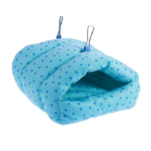 BESPORTBLE Kleintier-hängematte Weichem Material Warmes Haustiernest Für Hamster Mäuse Ratten Winterversteck Für Käfig Sofa Blau Mit Sternen BESPORTBLE Kleintier-hängematte Weichem Material Warmes Haustiernest Für Hamster Mäuse Ratten Winterversteck Für Käfig Sofa Blau Mit Sternen von BESPORTBLE