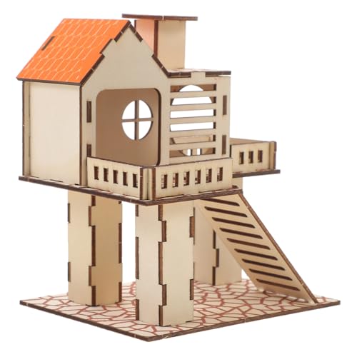 BESPORTBLE Kleintierversteck aus Holz Mehrkammern Hamsterhaus mit Leiter für Zwerghamster Rennmäuse und Meerschweinchen und Rückzugsort für Stundenlangen Spaß und BESPORTBLE Kleintierversteck aus Holz Mehrkammern Hamsterhaus mit Leiter für Zwerghamster Rennmäuse und Meerschweinchen und Rückzugsort für Stundenlangen Spaß und von BESPORTBLE