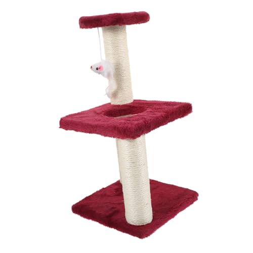 BESPORTBLE Klettergerüst Für Katzen Kätzchen-Accessoire Kratzstange Mit Kratzspielzeug Katzenkratzer Für Den Täglichen Gebrauch Katzentürme Kratzbaum Für Katzen Haushalt Plattform Flanell von BESPORTBLE