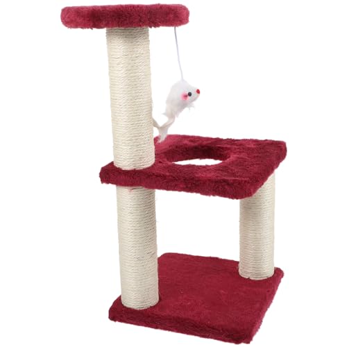 BESPORTBLE Katzenzubehör Klettergerüst für Katzen Katzenkratzbrett Bequemer Kratzbaum für Kätzchen Kratzbaum aus natürlichem Sisal -Spielzeug Spielzeuge vertikaler Kratzbaum drinnen von BESPORTBLE