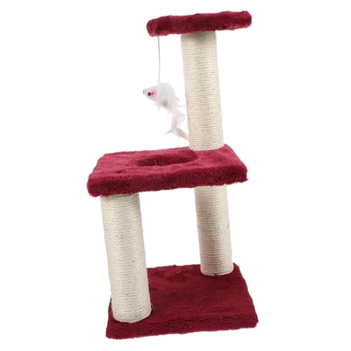 BESPORTBLE Klettergerüst für Katzen Kratzbaum für Kätzchen Kratzbaum aus natürlichem Sisal Katzenkratzbrett katzenturm Spielzeuge -Spielzeug Bodenkratzstange Katzentürme die Katze Pole von BESPORTBLE