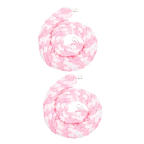 BESPORTBLE Kletterseil Und Hängeschaukel Für Kleine Haustiere – Für Hamster - Meerschweinchen - Zuckerglider Und Vögel – Rosa Und Weiß – Ideales Zubehör Für Den Käfig Und Zur Von von BESPORTBLE