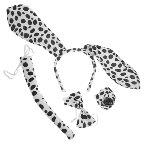 BESPORTBLE Kostüm Set Gefleckter Hund mit Flauschigen Ohren und Schleife Leichtes Tier Party Accessoire für Karneval Halloween Cosplay und Geburtstag Bequemer BESPORTBLE Kostüm Set Gefleckter Hund mit Flauschigen Ohren und Schleife Leichtes Tier Party Accessoire für Karneval Halloween Cosplay und Geburtstag Bequemer von BESPORTBLE