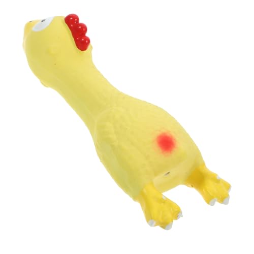 BESPORTBLE Kauendes Gummihuhn Spielzeug Für Hunde Quietschendes Interaktives Latexspielzeug Für Welpen Und Kleine Hunde Beißfest Und Langlebig Für Spiel Und Beschäftigung von BESPORTBLE