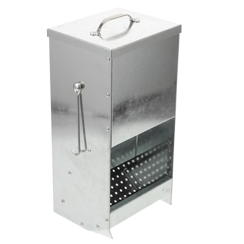 BESPORTBLE Lebensmittelfuttermittel Metallfuttermesser Kleiner Hasenhalterständer Kleiner Futterautomat Hasenfutterspender Kaninchenfutter für Käfige Heuspender Eisen Silber von BESPORTBLE