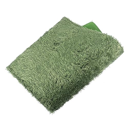 BESPORTBLE Reptil Gefälschte Gras Wiederverwendbare Haustier Teppich Baumwolle Pet Terrarium Liner Crawl Haustiere Matte Kunstrasen von BESPORTBLE
