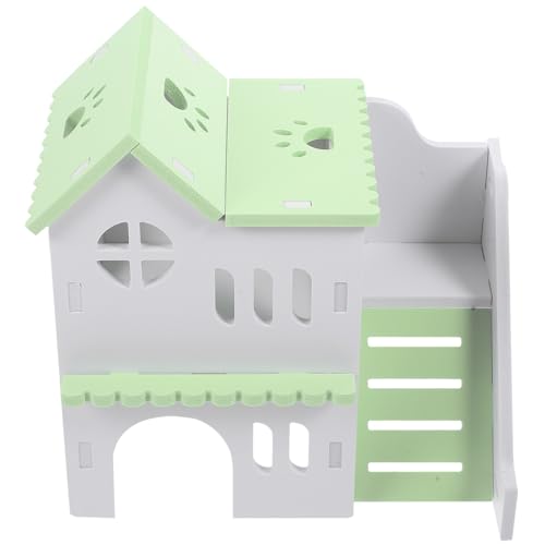 BESPORTBLE Hamsterhaus Aus Holz Niedliche Villa Für Hamster Chinchillas Und Kleine Nager Als Rückzugsort Und Spielplatz Farbenfrohes Design Für Gemütliche Umgebung von BESPORTBLE