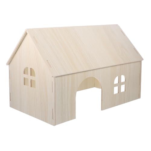 BESPORTBLE Großes Meerschweinchenhöhlen-holzhaus Für Hamster Eichhörnchen Haustier-versteck Nest von BESPORTBLE