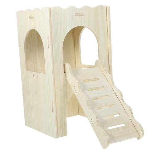 BESPORTBLE Meerschweinchenhaus Hasenkäfig Zwinger Hamster-Hängemattenhaus Unterlage Käfige Hamster hamsterspielzeug Verstecke für Hamster aus Holz Hamsterhäuser verstecke hölzern von BESPORTBLE