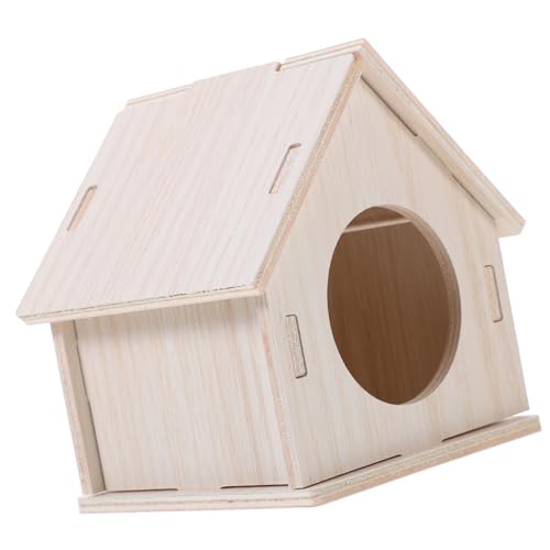 BESPORTBLE Hamster Holzversteck Für Kleine Tiere Gemütliches Schlafhaus Für Hamster Meerschweinchen Ratten Und Kleine Kaninchen Und Langlebige Konstruktion Aus Naturholz Für Spiel Und von BESPORTBLE