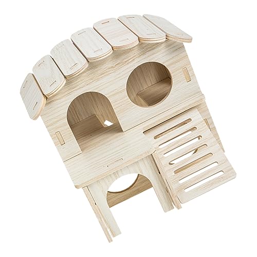BESPORTBLE Doppelschichtiges Hamsterhaus Aus Holz Mit Leiter Rattenversteck Chinchilla-Villa Dekoratives Versteck BESPORTBLE Doppelschichtiges Hamsterhaus Aus Holz Mit Leiter Rattenversteck Chinchilla-Villa Dekoratives Versteck von BESPORTBLE