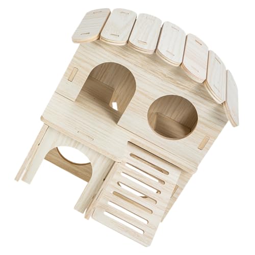 BESPORTBLE Meerschweinchen Tierheim Dach Holzleiter Villa Doppelschicht Hamster Versteck BESPORTBLE Meerschweinchen Tierheim Dach Holzleiter Villa Doppelschicht Hamster Versteck von BESPORTBLE
