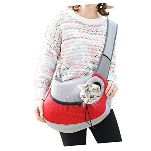 BESPORTBLE Tragetasche für Haustiere Einzel-schultertragetasche für Hunde Netzstoff Tragbar für Welpen Sicheres Bequemes Reisezubehör Farbe: Rot BESPORTBLE Tragetasche für Haustiere Einzel-schultertragetasche für Hunde Netzstoff Tragbar für Welpen Sicheres Bequemes Reisezubehör Farbe: Rot von BESPORTBLE
