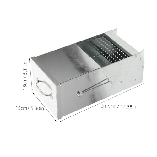 BESPORTBLE Metall-futtertrog mit Magnetischem Deckel und Seitlichen Haken Platzsparender Heuraufe für Kaninchen Frettchen Geflügel und Kleine Tiere kein Futterverlust Vielseitig für Käfige von BESPORTBLE