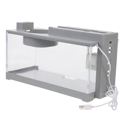 BESPORTBLE Aquarium Mit Pumpe Kompakter Tisch-Aquarium Tank Für Büro Badezimmer Und Wohnräume Einfach Zu Reinigen Bruchsicher Und Langlebig Für Kleine Fische Und Pflanzen von BESPORTBLE