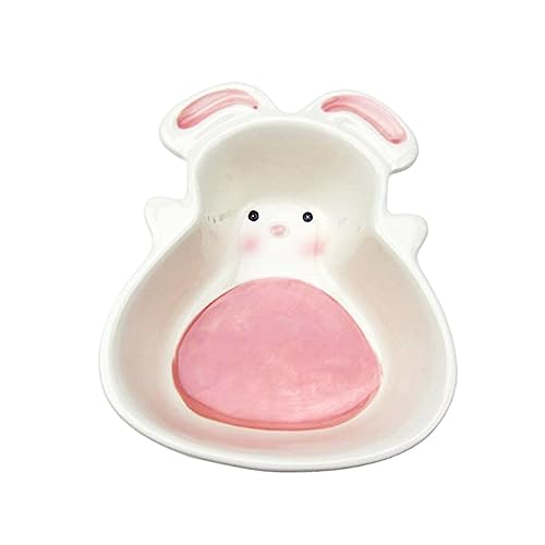BESPORTBLE Keramischer Futternapf Für Haustiere Form Eines Pinken Hasen Rutschfester Futter Wassernapf Für Katzen Und Hunde Für Trocken Nassfutter Langlebig Und Pflegeleicht von BESPORTBLE