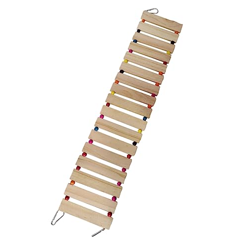 BESPORTBLE Natürliches Holz Papagei Schaukelspielzeug mit Leiter Langlebig und Umweltfreundlich Geeignet für Papageien Hühner und Vögel zum Klettern Kauen und Erhöhtes Trainings und von BESPORTBLE