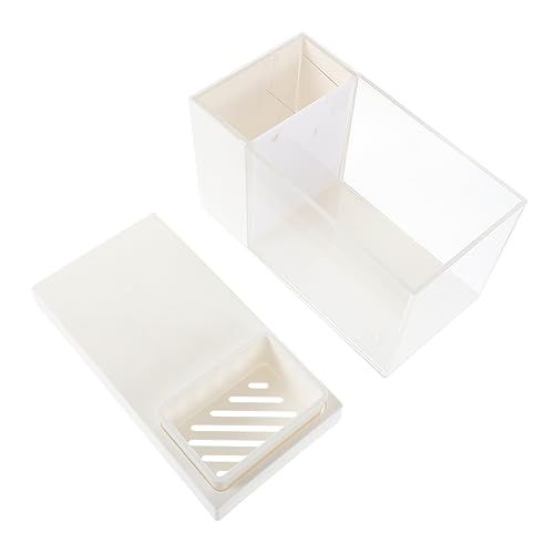 BESPORTBLE Ökologisches Aquarium Mini-Aquarium Fahrrad Ornamente Futterspender Led-lichtleiste Für Aquarien Fischglas Hydroponisches Aquarium Aquariumdekor Desktop-Aquarium Weiß Acryl von BESPORTBLE