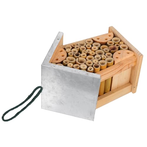 BESPORTBLE Bienenhaus Aus Holz Und Eisen Hängendes Insektenhotel Für Garten Schmetterlingshaus Zum Aufhängen An AST Oder Zaunpfahl Nistplatz Für Bestäuber BESPORTBLE Bienenhaus Aus Holz Und Eisen Hängendes Insektenhotel Für Garten Schmetterlingshaus Zum Aufhängen An AST Oder Zaunpfahl Nistplatz Für Bestäuber von BESPORTBLE