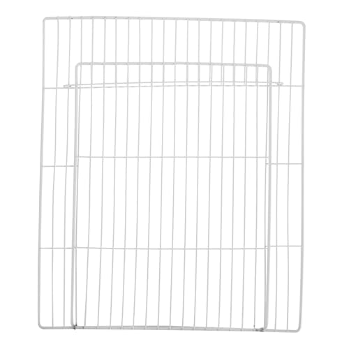BESPORTBLE Outdoor Katzengehege Türpanel Weißes Eisen Dichtes mit Einwärts Klappbarer Tür Katzenvilla Zubehör für Katzengehege und Haustier Spielbereiche von BESPORTBLE