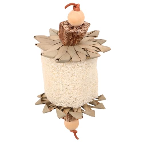 BESPORTBLE Vogelkau-Spielzeug Für Papageien Und Sittiche Sichere Und Strapazierfähige Bissspielzeuge Loofah Und Palmblättern Für Kleine Vögel Im Käfig Unterhaltsam Und Langlebig von BESPORTBLE