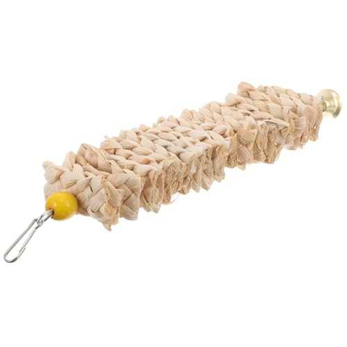 BESPORTBLE Papageienspielzeug Natürliche Maisblatt Kauspielzeug Hängend Lustig Sicher Vogel Schaukel Kauspielzeug für Haustier Vögel zur Balanceförderung Zufällige Farbe Zufällige Farbe von BESPORTBLE