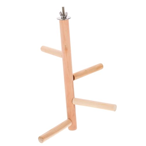 BESPORTBLE Papagei Stand Barsch Vogel Käfig Spielzeug Holz Vogel Barsch Plattform Für Ziervögel von BESPORTBLE