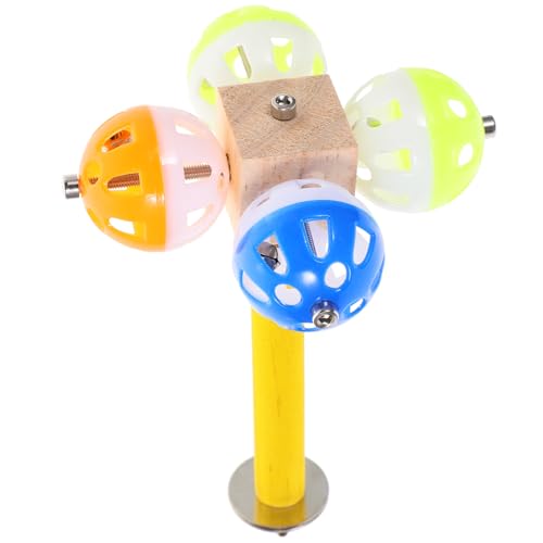 BESPORTBLE Bell Nymphensittich-sitzstange Holz Vogel-sitzstange Gestell Für Vogelkäfig Zufällige Farbe von BESPORTBLE