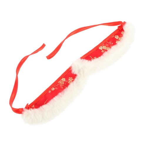 BESPORTBLE Haustierhalsband Mit Fliege Warmes Kunstfell Dekorative Halskette Für Hunde Verstellbare Größe Haustier-thermohalsband von BESPORTBLE