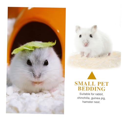 BESPORTBLE Pet Paper Bedding Beige Hamsterpapier Einstreu Weiches Flauschiges Polstermaterial Für Kleintiere Wie Hamster Kaninchen Meerschweinchen Zum Nisten Und Graben von BESPORTBLE