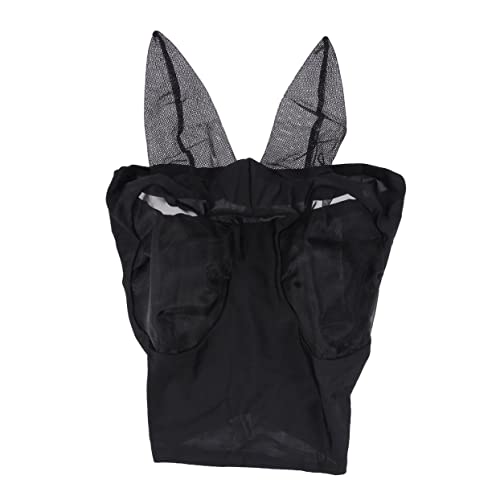 BESPORTBLE Pferdefliegenmaske Horse mask Masken Kopfschutzmaske Fliegende Maske Pferdekopf-Mesh-Maske Pferdegesichtsmaske Pferdemaske Fliegenschutzmaske Pferdekopf Mesh Pferdekopf Netz Black von BESPORTBLE