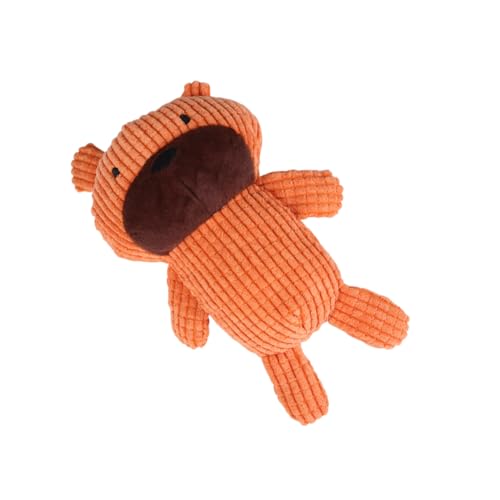 BESPORTBLE Plüschspielzeug Für Haustiere Cartoon-bär Geräuschfunktion Langlebig Und Und Beschäftigen Für Hunde Und Katzen Orange von BESPORTBLE